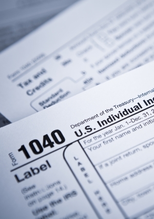 Image of 1040 tax forms